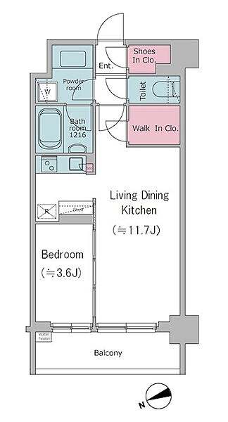 ドゥーエ西馬込II 102｜東京都大田区仲池上１丁目(賃貸マンション1LDK・1階・37.75㎡)の写真 その2