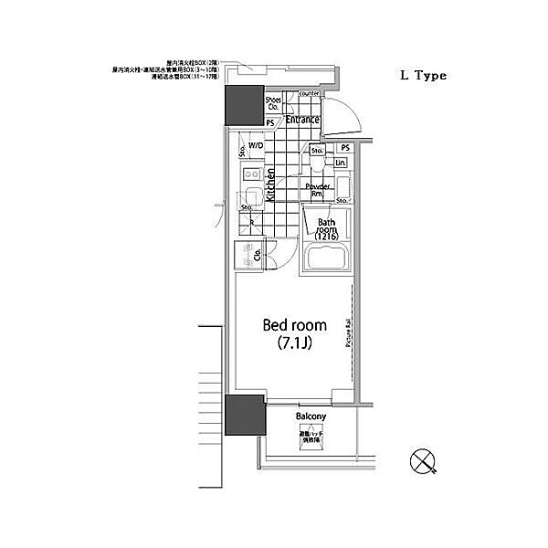 パークハビオ赤坂タワー 1001｜東京都港区赤坂２丁目(賃貸マンション1K・10階・24.52㎡)の写真 その2