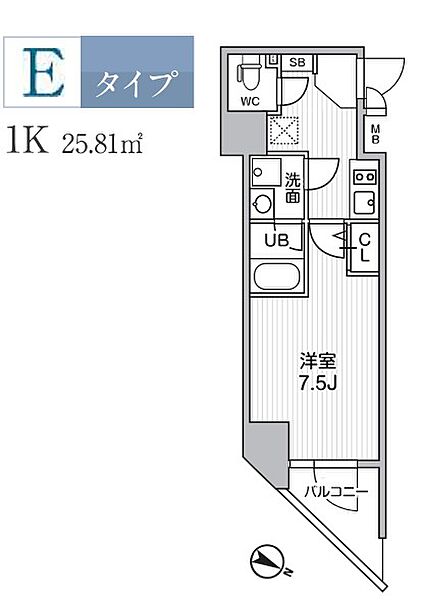 ＡＬＴＥＲＮＡ北品川 606｜東京都品川区北品川２丁目(賃貸マンション1K・6階・25.81㎡)の写真 その2