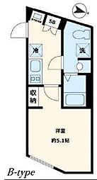 アグレシオ武蔵小山 3階1Kの間取り