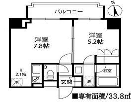 ＲＯＰＰＯＮＧＩ　ＳＥＶＥＮ（六本木セブン） 601 ｜ 東京都港区六本木７丁目18-1（賃貸マンション1LDK・6階・33.80㎡） その2