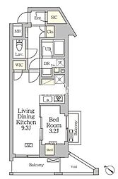 アジールコート松濤 1LDKの間取図画像