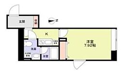 Kハウス芝公園 1Kの間取図画像
