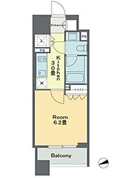 ベルファース戸越スタティオ 1Kの間取図画像
