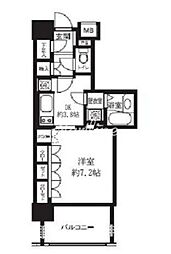 ライオンズシティ白金高輪 1DKの間取図画像
