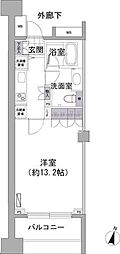 アビティ目黒 1Kの間取図画像