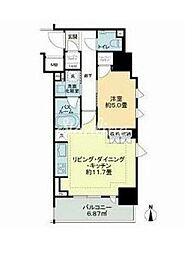 アトラス北品川 1LDKの間取図画像