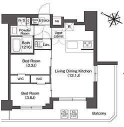 COMFORIA二葉 2LDKの間取図画像