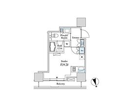 ベルファース芝浦タワー ワンルームの間取図画像