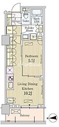 パークアクシス池田山 1LDKの間取図画像