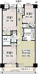 パークレジデンス戸越公園 3LDKの間取図画像