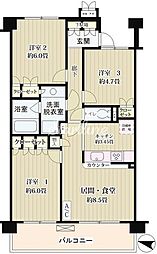クラッサ目黒かむろ坂 3LDKの間取図画像