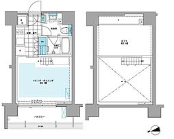 PRIMEURBANシバウラロフト 1Kの間取図画像