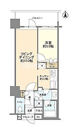 コスモポリス品川 1LDKの間取図画像