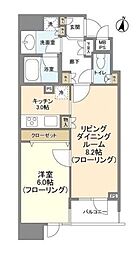 HF白金高輪レジデンス 1LDKの間取図画像