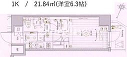 MAKESDESIGN品川NORTH 1Kの間取図画像