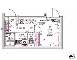 ベルシードステアー西大井 1Kの間取図画像