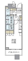 ブリリアタワーズ目黒ノースレジデンス ワンルームの間取図画像