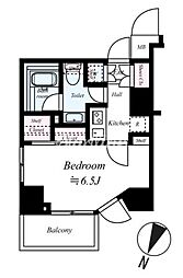 PALACESTUDIO麻布EAST 1Kの間取図画像