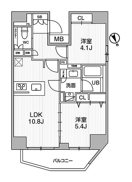 シーフォルム江戸川橋（SYFORME江戸川橋） 802｜東京都文京区関口１丁目(賃貸マンション2LDK・8階・50.05㎡)の写真 その2