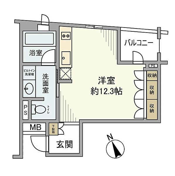 プラウドジェム市ヶ谷 311｜東京都新宿区市谷仲之町(賃貸マンション1R・3階・32.56㎡)の写真 その2