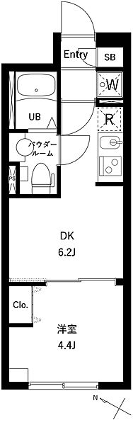 コンポジット千駄木ヒルトップ 303｜東京都台東区谷中２丁目(賃貸マンション1DK・3階・25.18㎡)の写真 その2