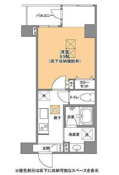 Ｌａｖａｇｅ市谷台町（ラヴァージュ市谷台町） 501｜東京都新宿区市谷台町(賃貸マンション1K・5階・28.33㎡)の写真 その2