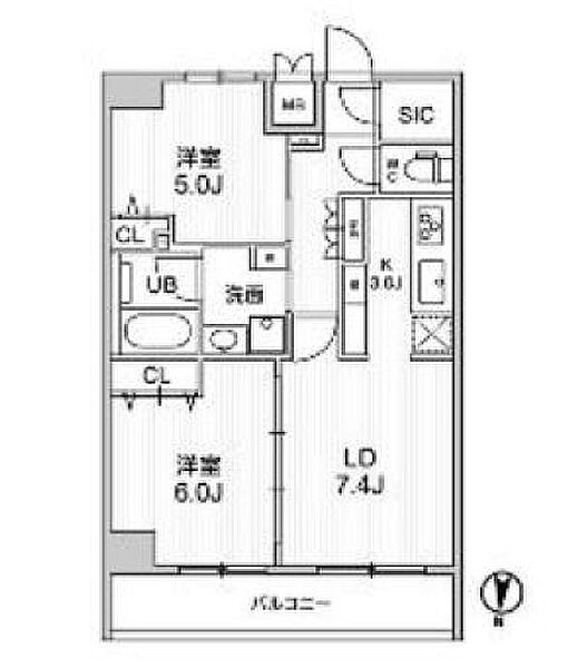 レオーネ南千住II 1104｜東京都台東区清川２丁目(賃貸マンション2LDK・11階・51.00㎡)の写真 その2