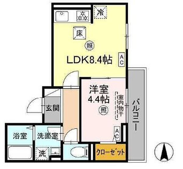 レクシア東尾久 302｜東京都荒川区東尾久３丁目(賃貸アパート1LDK・3階・33.46㎡)の写真 その2