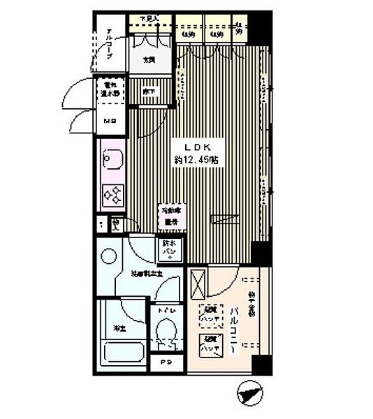 エル・セレーノ西早稲田 214｜東京都新宿区西早稲田２丁目(賃貸マンション1R・2階・35.03㎡)の写真 その2