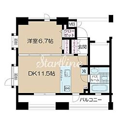 ステージグランデ文京大塚 7階1LDKの間取り