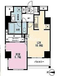 シティインデックス千代田秋葉原 1LDKの間取図画像
