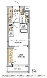 リビオメゾン湯島 1DKの間取図画像