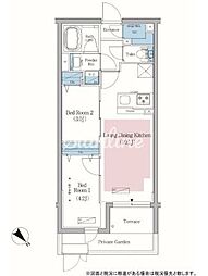 アーバネックス文京小石川 2DKの間取図画像