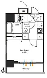 グランパセオ神田駅前 1Kの間取図画像
