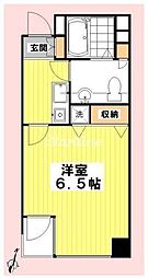 チヨダタワーマンション 1Kの間取図画像