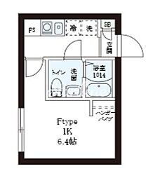 レピュア小石川レジデンスII 1Kの間取図画像