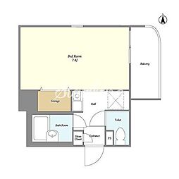 アルモニーお茶の水 1Kの間取図画像