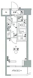 スカイコート後楽園5 1Kの間取図画像