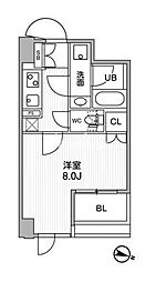 東神田テラスレジデンス 1Kの間取図画像