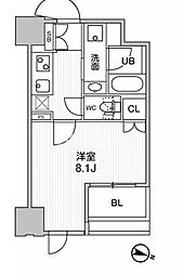 東神田テラスレジデンス 1Kの間取図画像