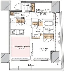 ブランシエスタ白山 1SLDKの間取図画像