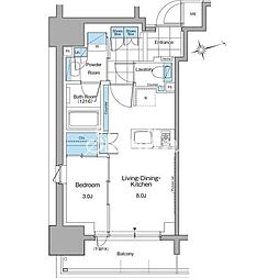 ルフォンプログレ本郷三丁目 1LDKの間取図画像