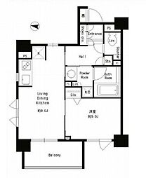 パークキューブ本郷 1LDKの間取図画像