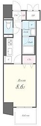 アルティオドマーニ 1Kの間取図画像