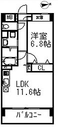 プライムアーバン千駄木 1LDKの間取図画像
