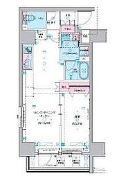 ジェノヴィア東神田グリーンヴェール 1LDKの間取図画像