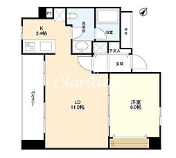 オーキッドプレイス 1LDKの間取図画像