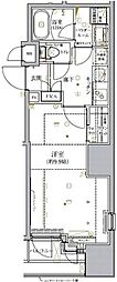 ヴァースクレイシア神田淡路町 1Kの間取図画像