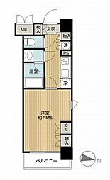 クオリア小石川 1Kの間取図画像